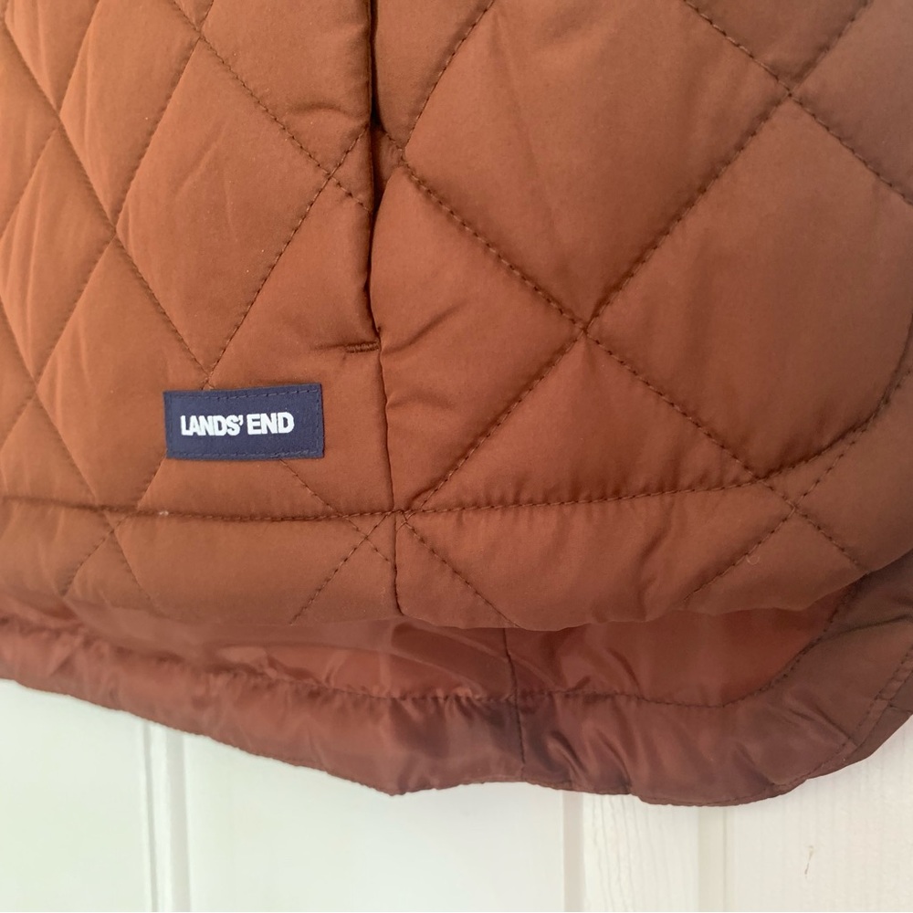 Lands' End Brown Quilted Vest - Picture 3 of 10